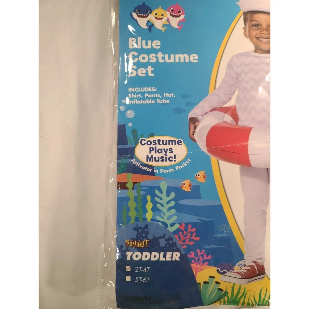 Halloween Costume! Baby Shark - Blue, Size: Toddler (2T-4T) *New* 19-05-CWD-SP1